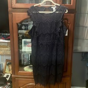 Navy blue sleeveless dress